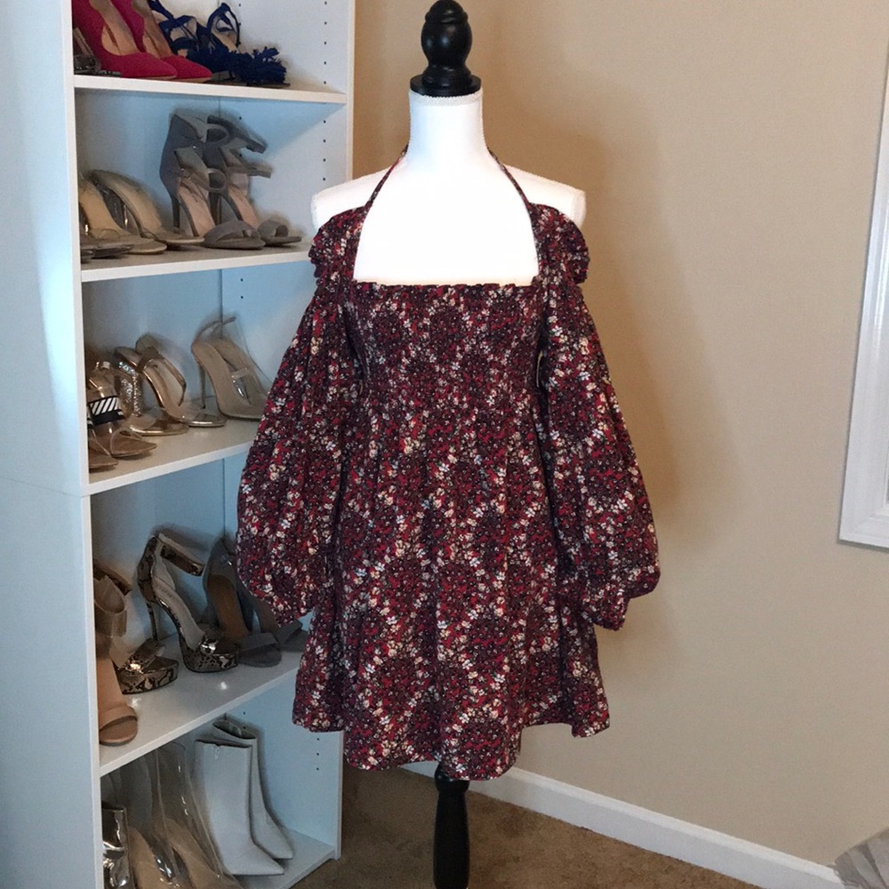 Free People printed mini dress M